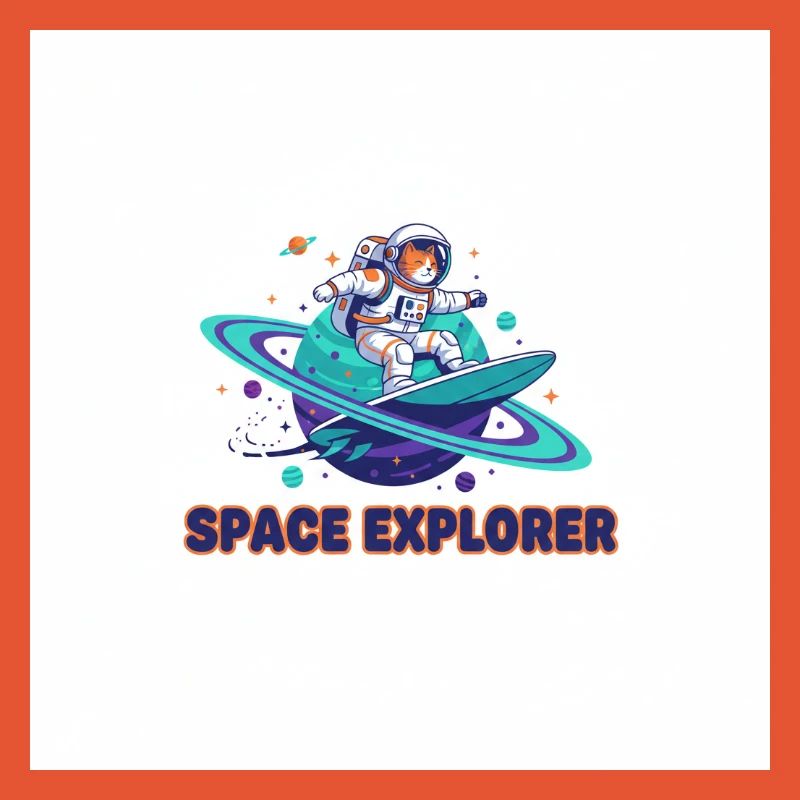 Space Explorer – Un chat astronaute surfe sur Satur
