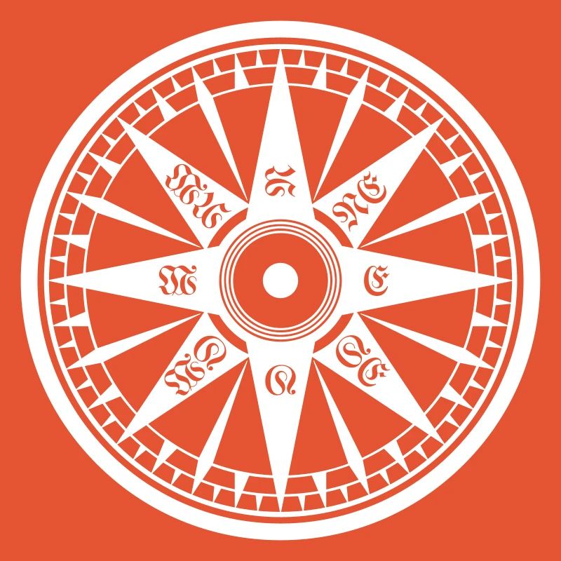 Kompass / Compass – Windrose, Schiffskompass