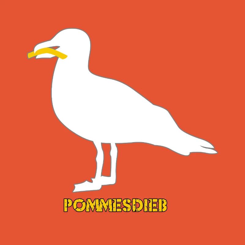 Frites Mouette Voleuse - Blanc