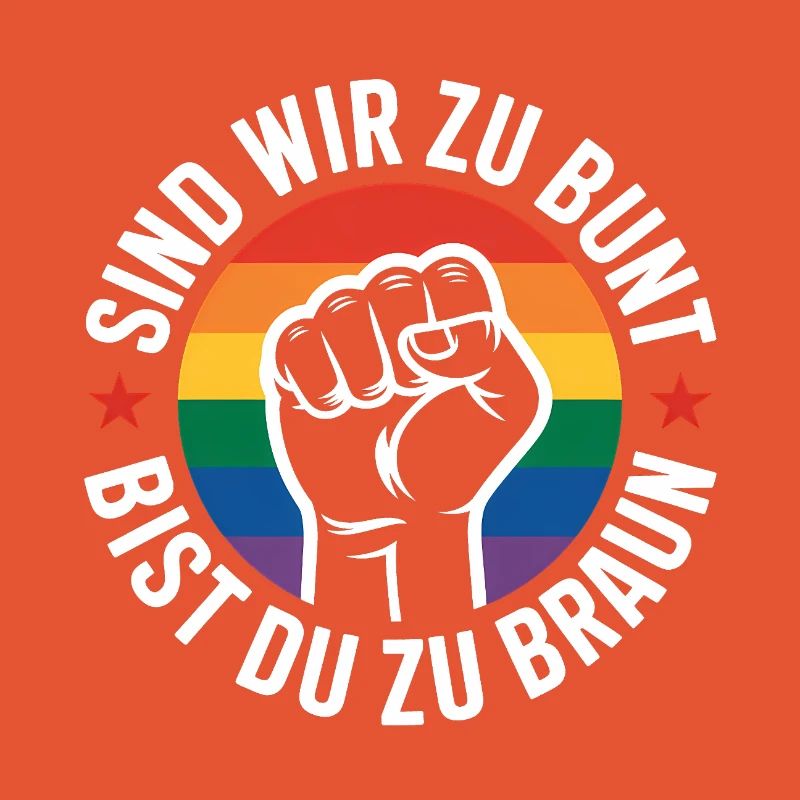 Sind wir zu Bunt - Antifa Pride Tee