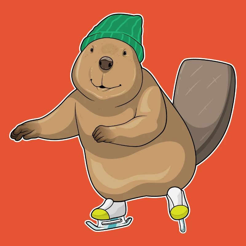 Biber Eislaufen Schlittschuhe