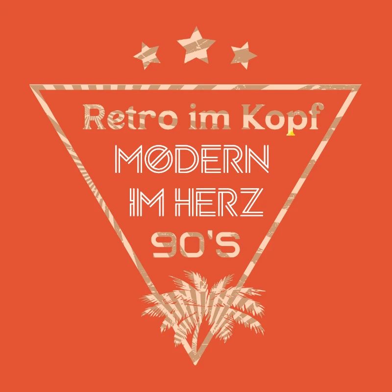 Retro Kopf Modern Herz 90er