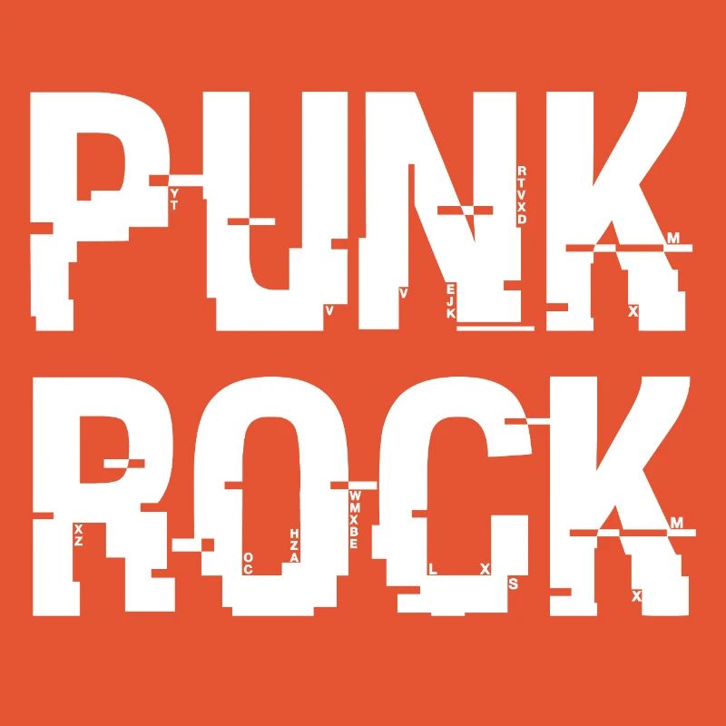 Typographie dégradée du punk rock