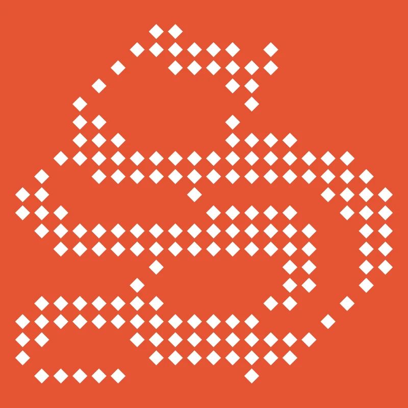 S Letter Dotted Wave Abstract Pattern