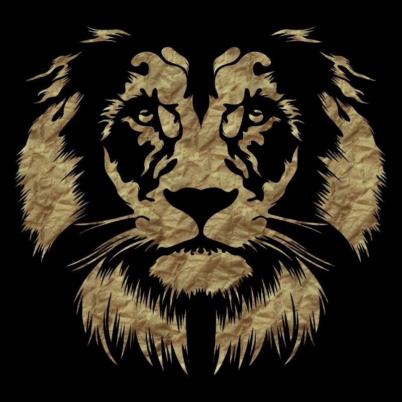 Tête de lion en papier classique