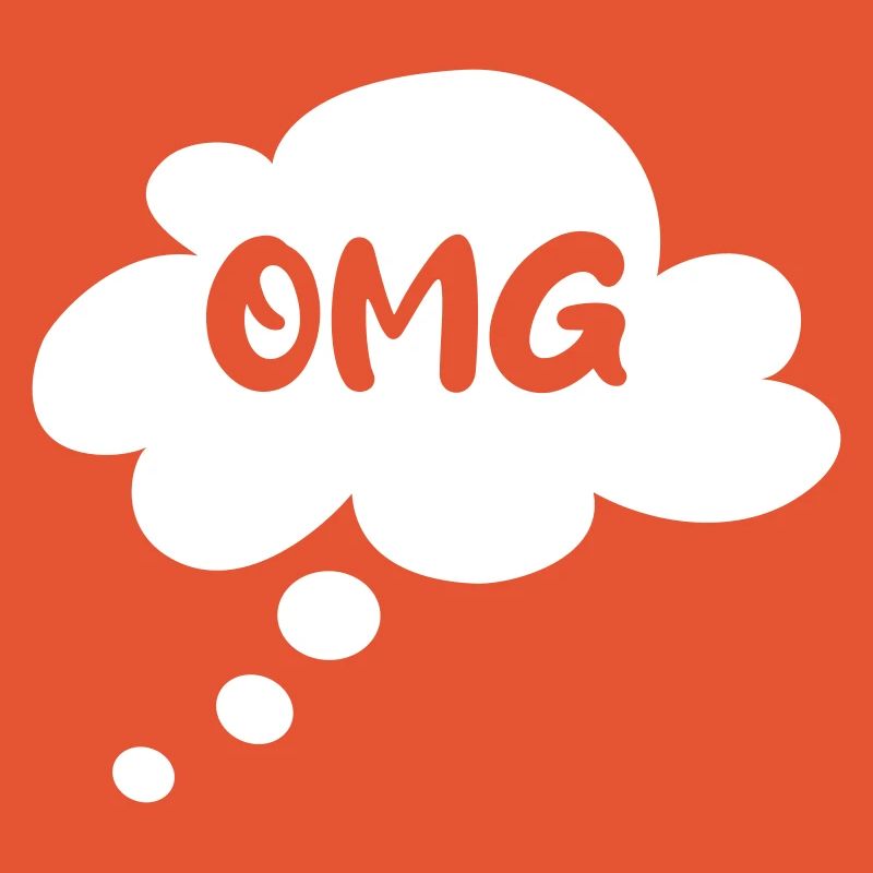 Dire OMG Cloud Pensée Bulle Parole Bulle Simple