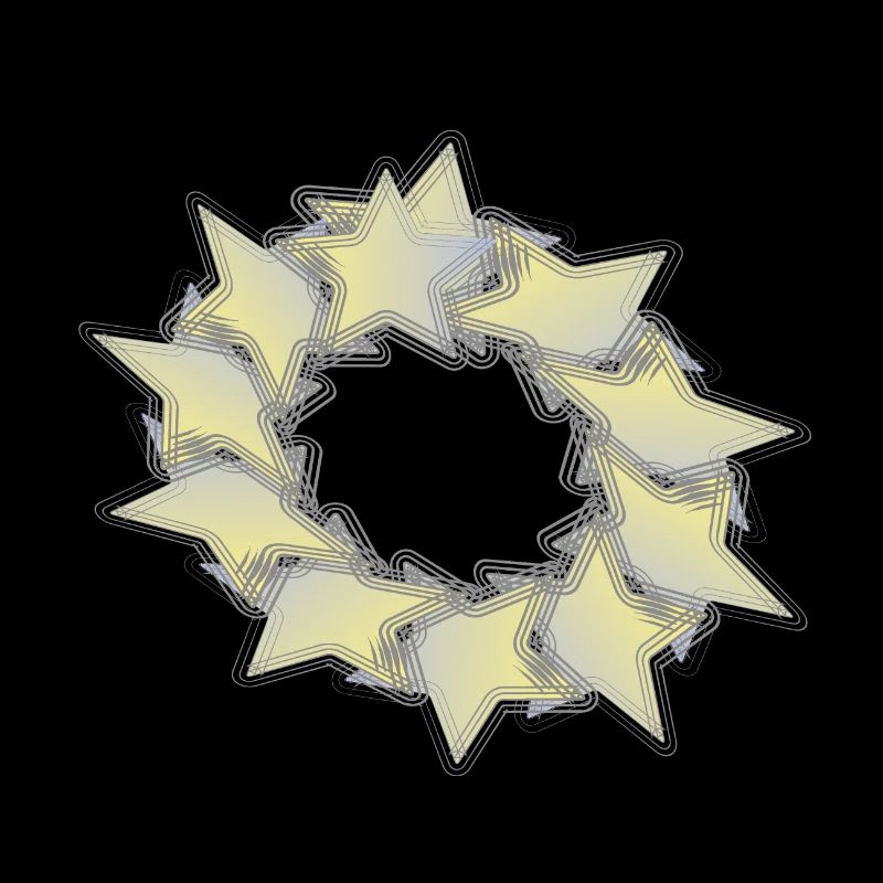 Muster Sternenkreis effect
