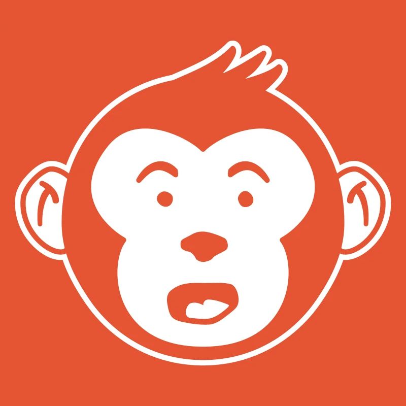 Monkey Head Surprised – Jungle Banana Design