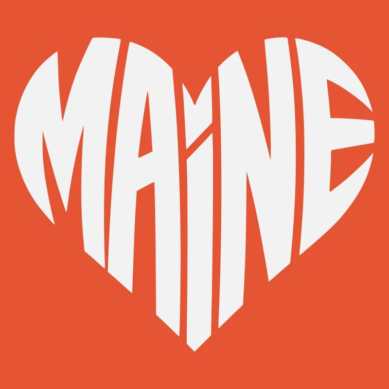 Maine Herz Typo-Design