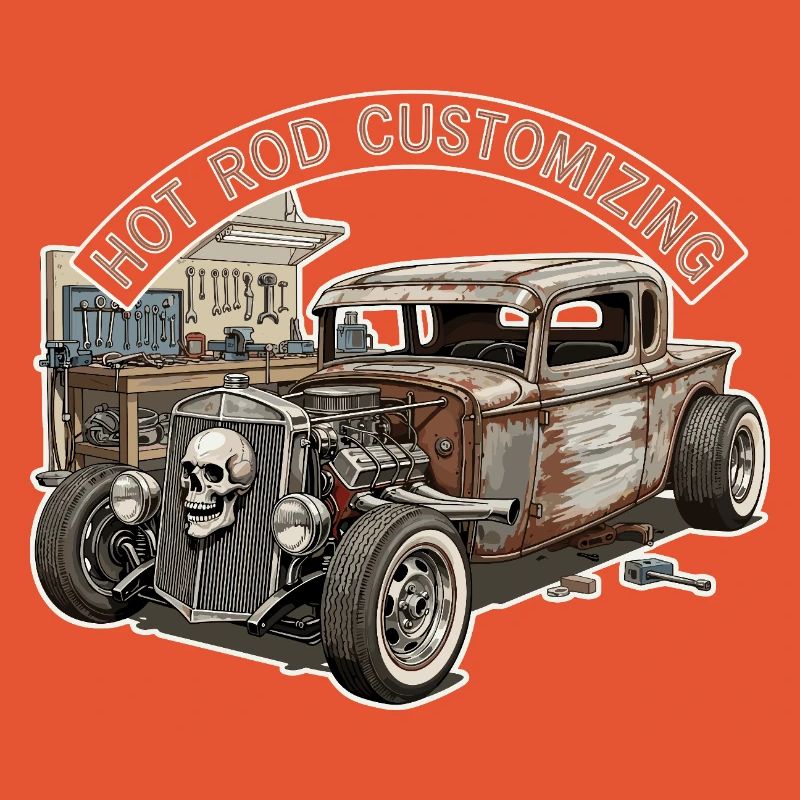 Conception de personnalisation de Hot Rod rustique