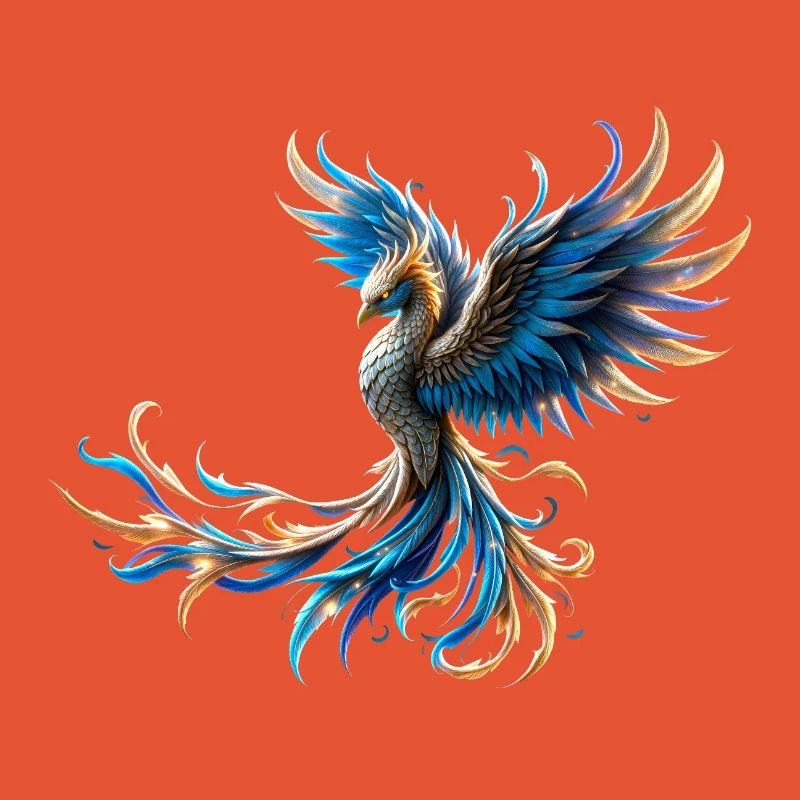 Fire Blue Phoenix