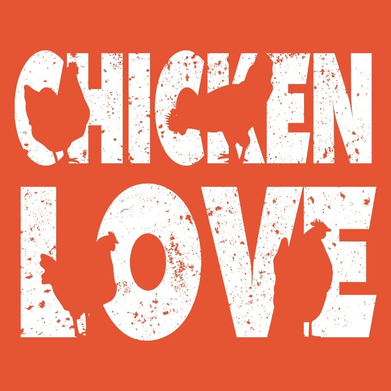 Poulet Amour Graffiti Design