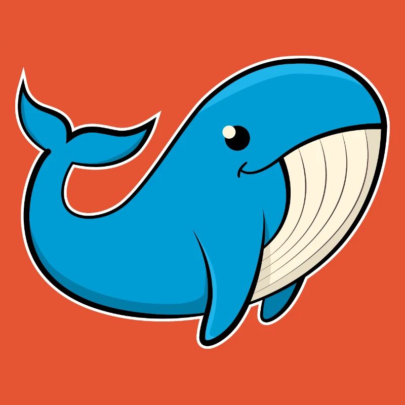 Image joyeuse d’une baleine bleue