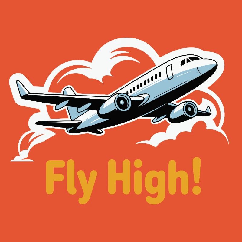 Jet in Sky Illustration Fliege hoch