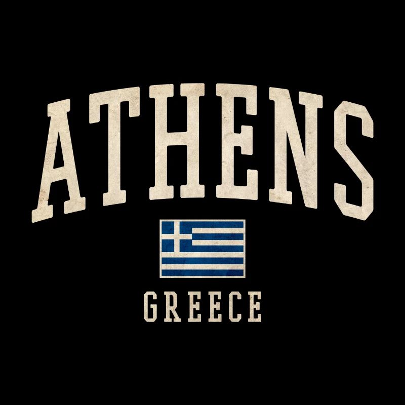 Athènes Grèce Vintage Varsity