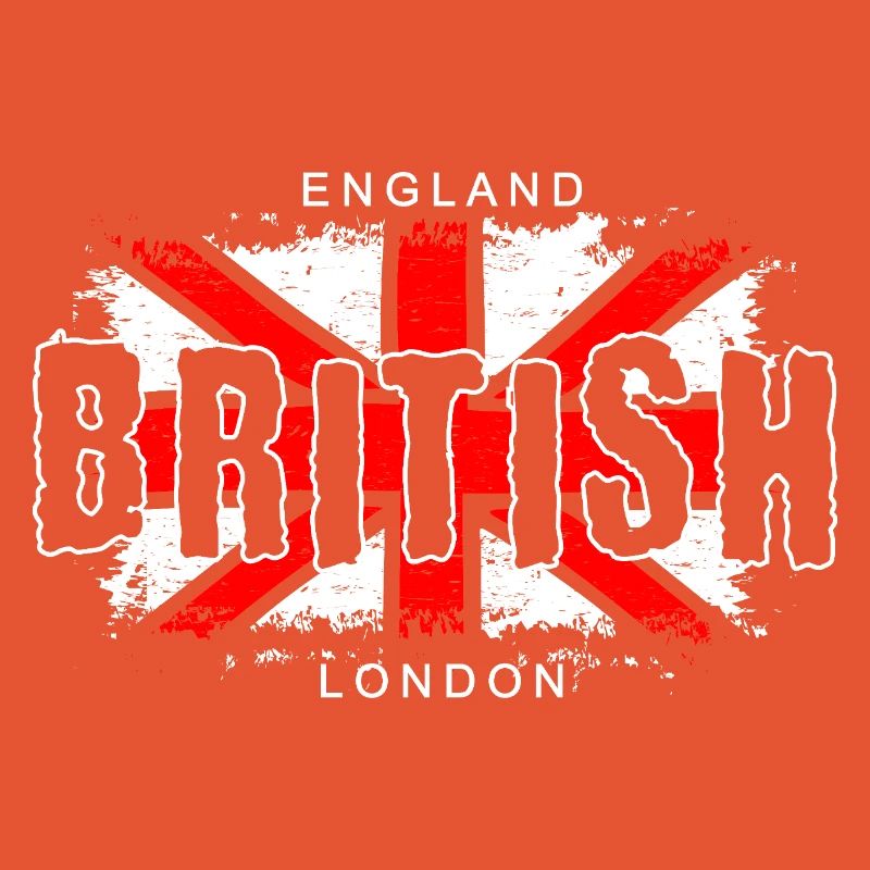 Drapeau anglais avec croix et texte