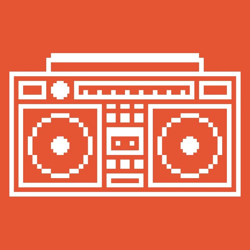 Ghettoblaster: Retro, Musik & Pixel Style