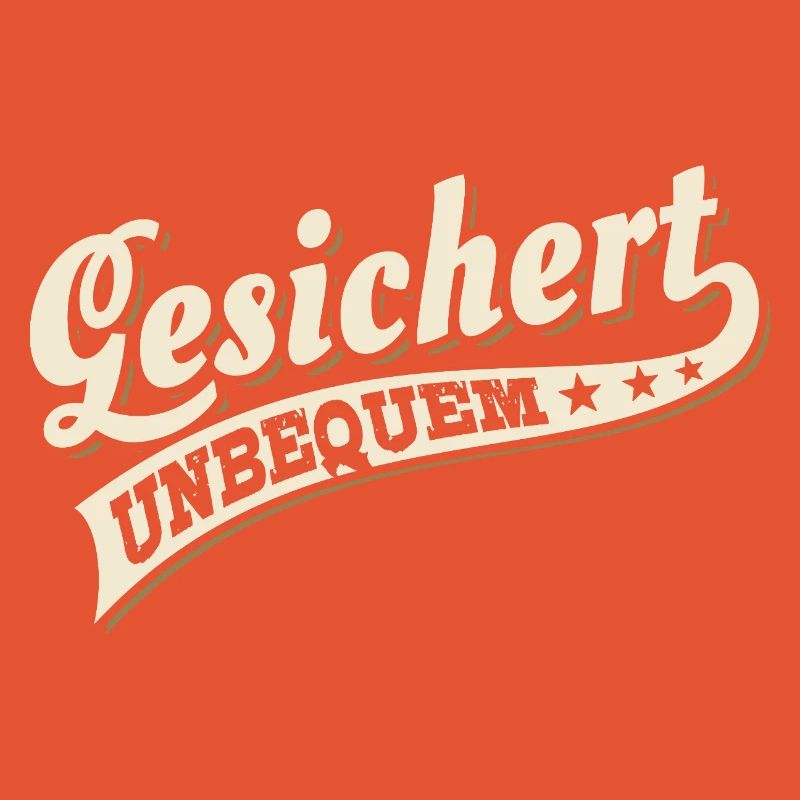Vintage Lettering Secured Uncomfortable