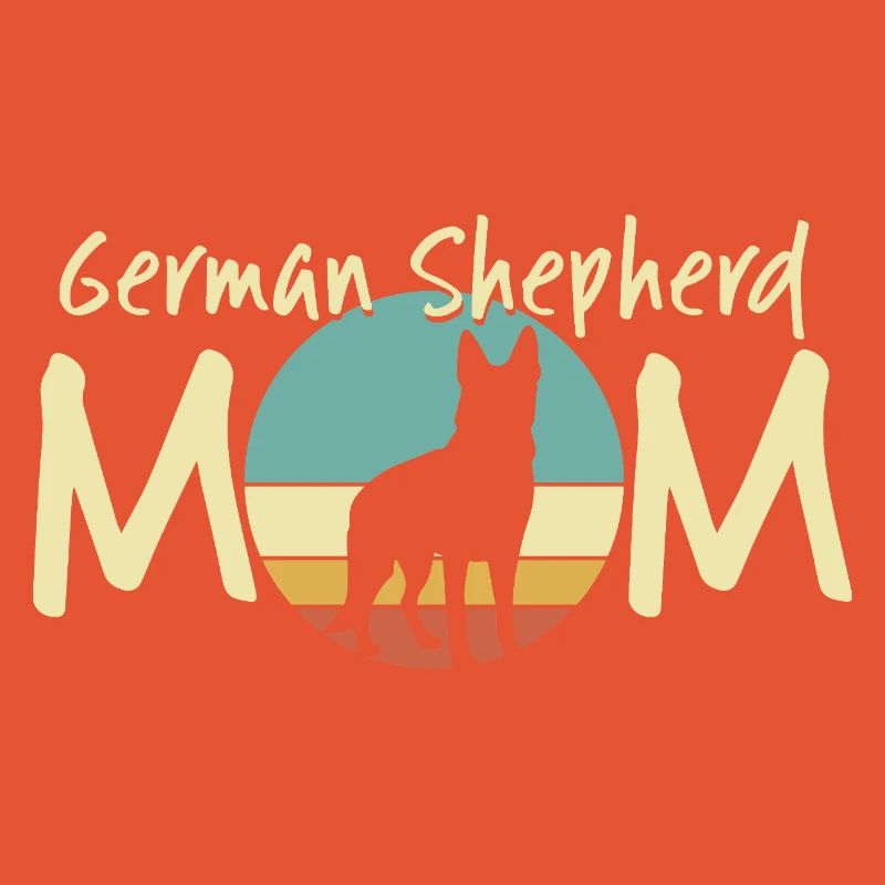 German Shepherd Mom Retro Design
