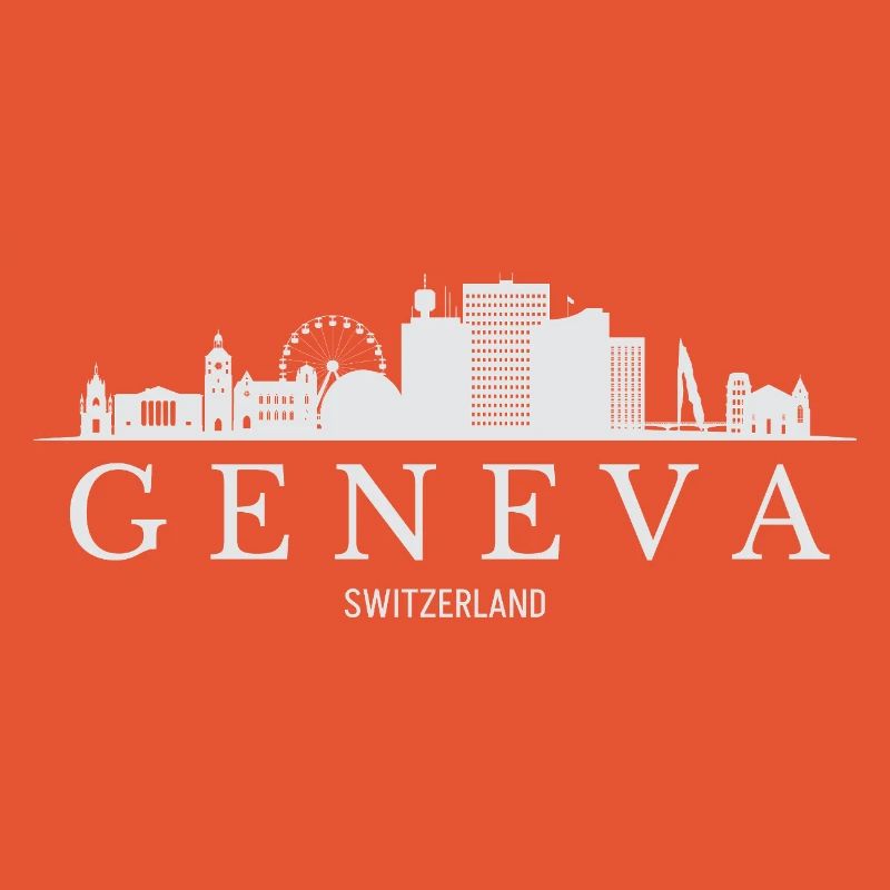 Genfer Skyline, Genf, Schweiz
