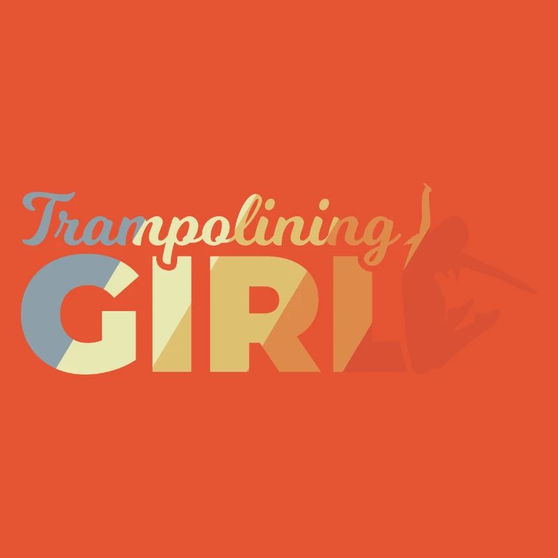 Lustiges Trampolin Mädchen