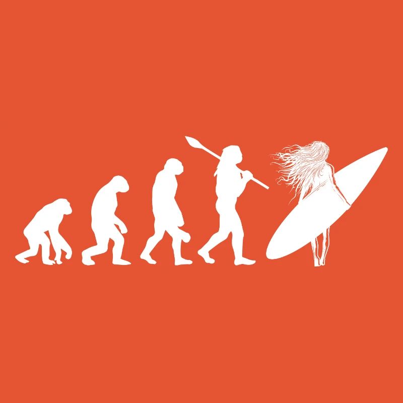 Art de silhouette surfeuse Surf
