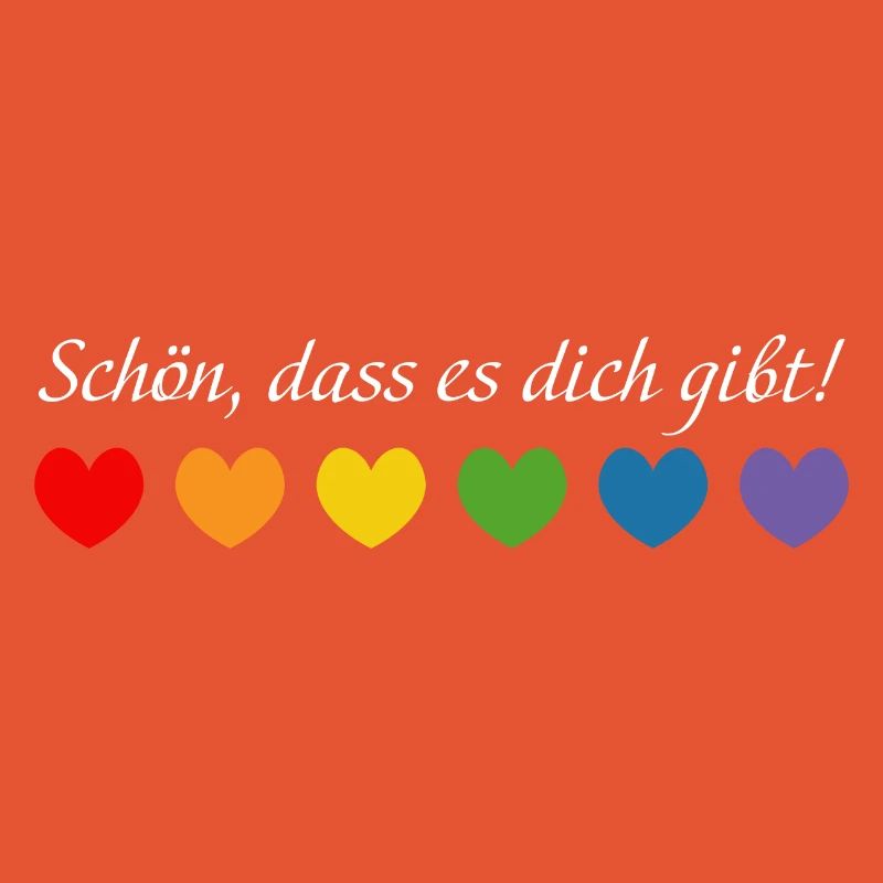Regenbogenherzchen schoen dass es dich gibt white