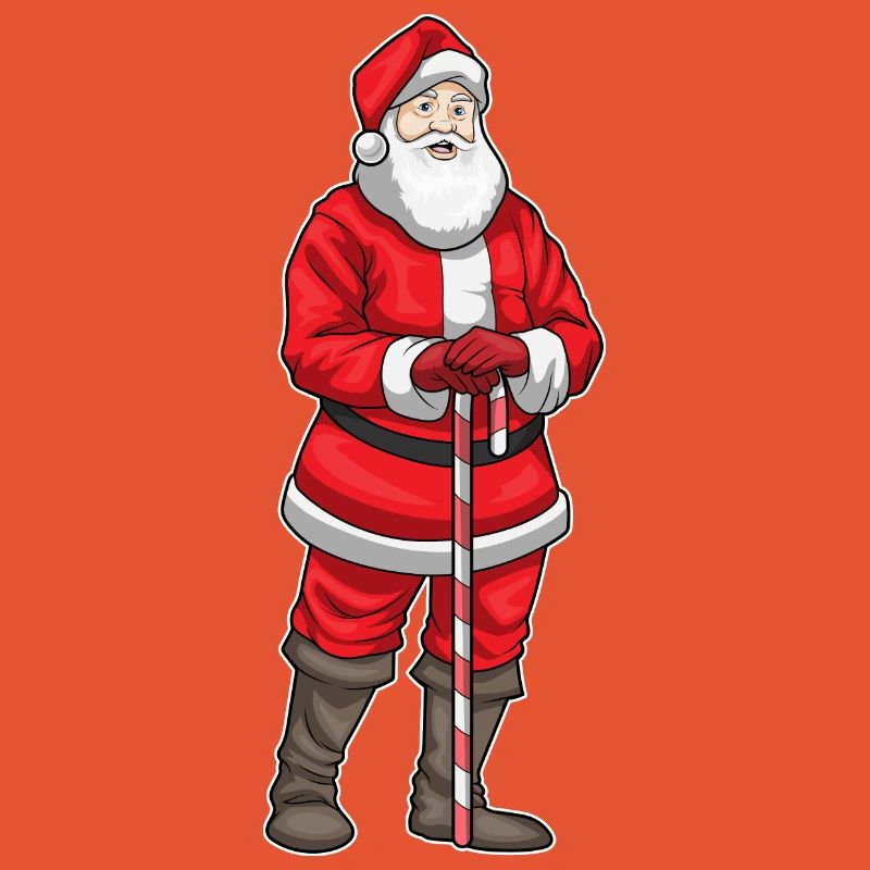 Père Noël bâton de marche