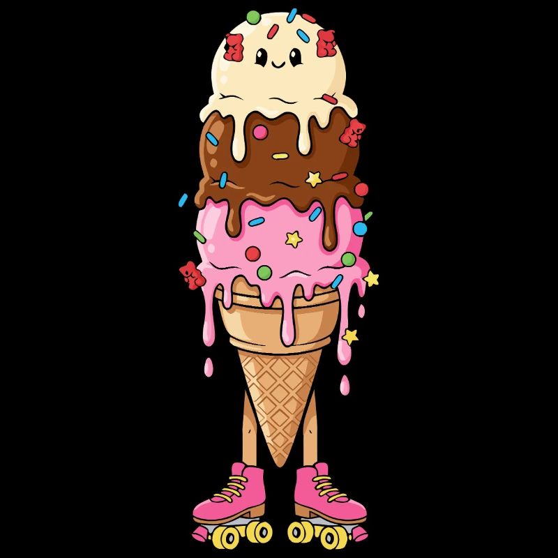 Kawaii Eis Rollschuhe Retro