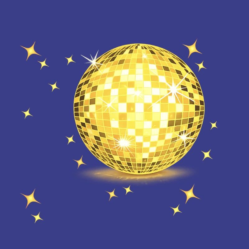 Étincelle de la boule disco dorée