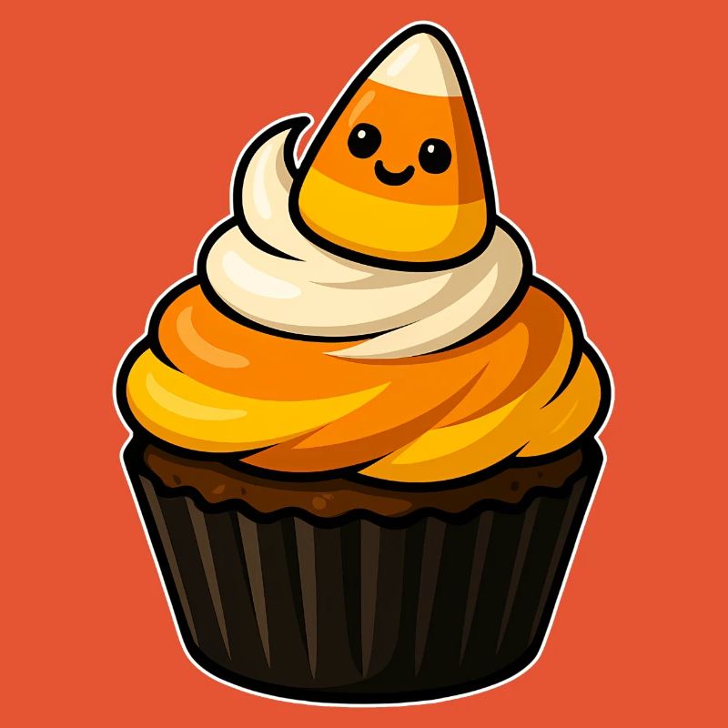 Breloque Cupcake CandyCorn