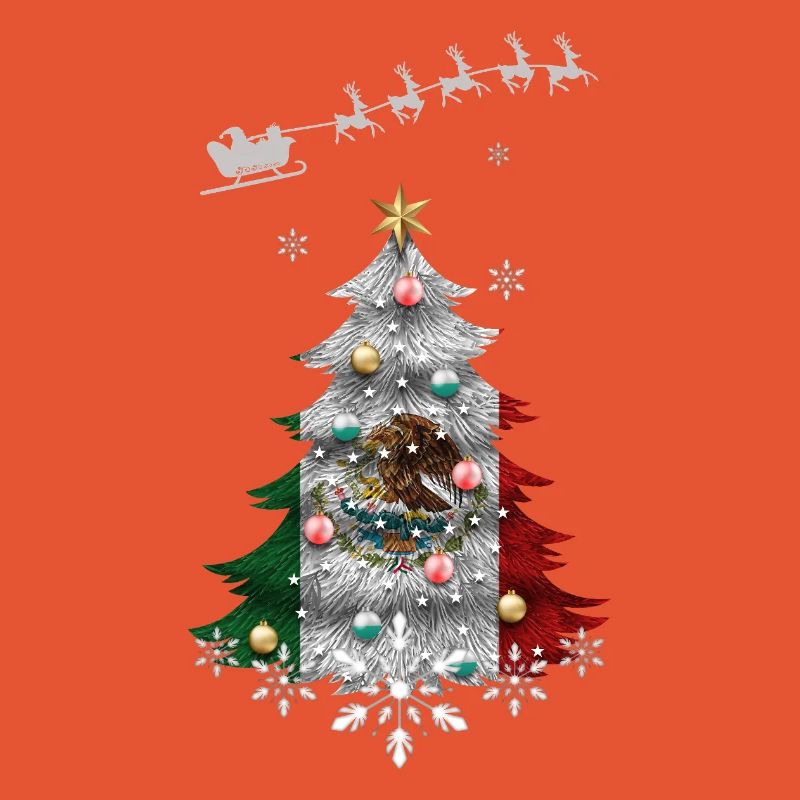 Weihnachtsbaum mit Mexiko-Flagge