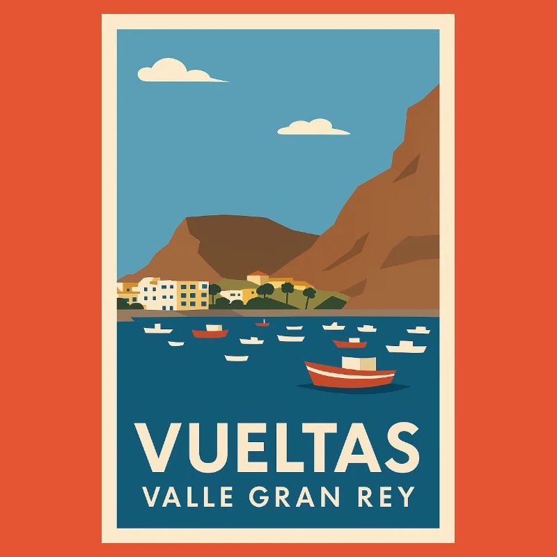 Affiche côtière de la Vuelta Valle Gran Rey
