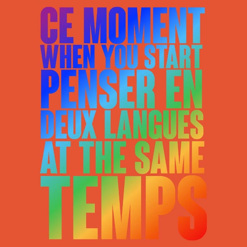 Motif de pensée multilingue en dégradé de couleurs