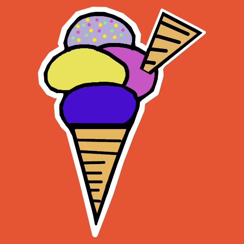 Eiswaffel Eiscreme Eis Kinder Retro