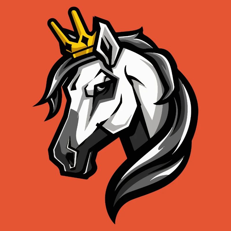 Pferd Kopf Krone