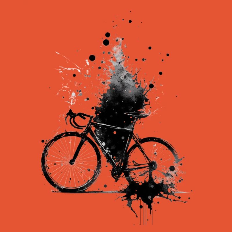Vélo à l’aquarelle splash
