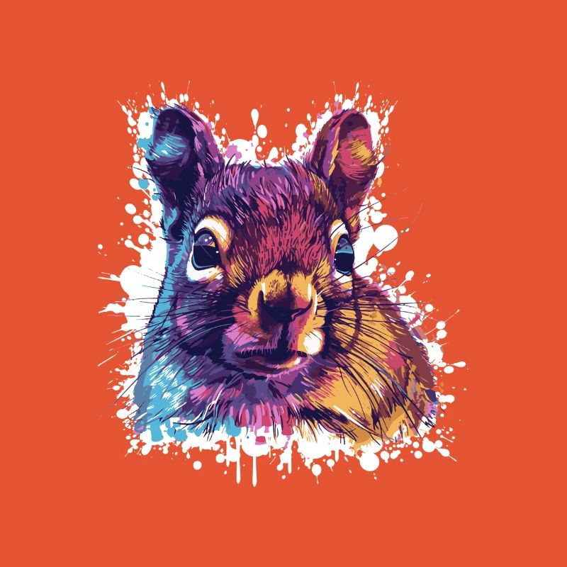 Farbkontrast Eichhörnchen PopArt