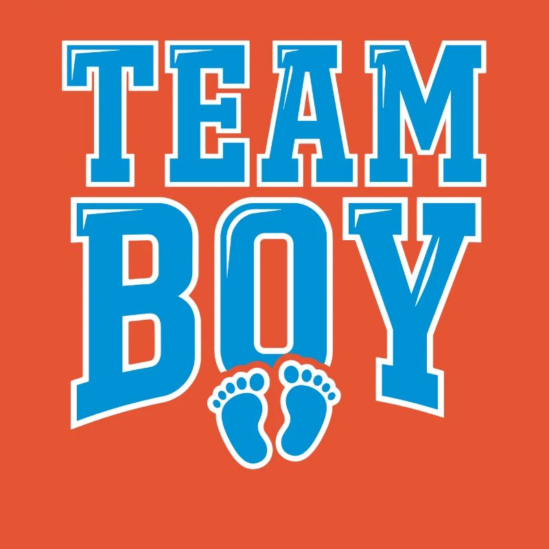 TEAM BOY Typography with Footprints