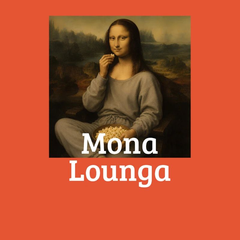 Mona Lounga Leonardo Da Vinci Funny Lazy Mona L