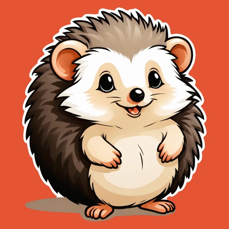 Spiny little cute hedgehog