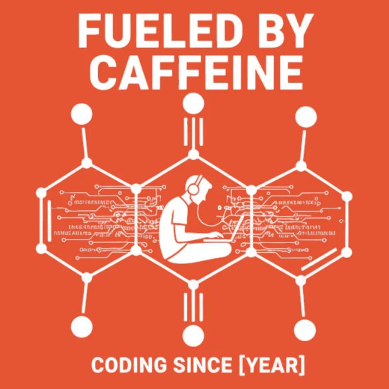 Fueled by Caffeine Coding Shirt | Programmierer