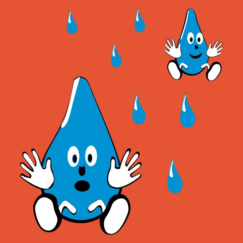 Kleine Wassertropfen Freunde