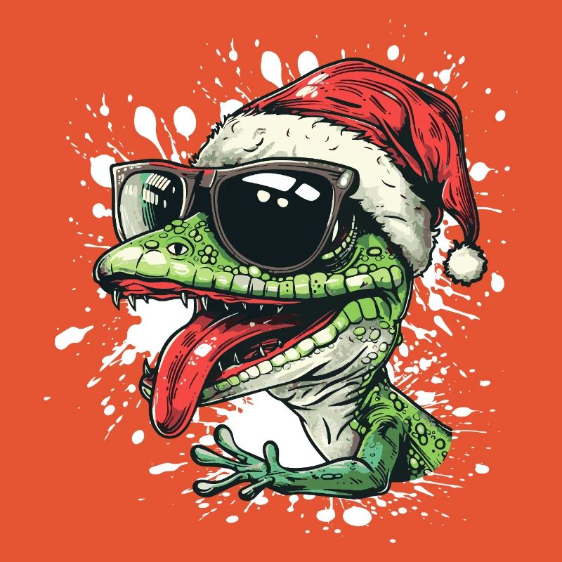 Lizard Christmas Funny Gecko