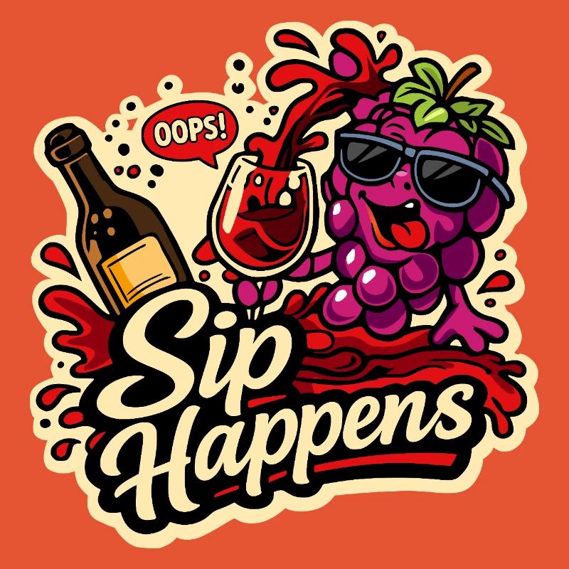 Sip Happens Trauben Comic