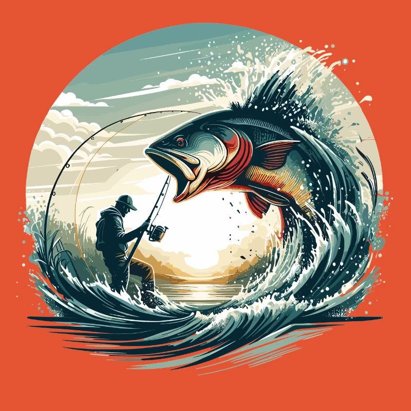 Pêche pêcheur dynamique cadeau