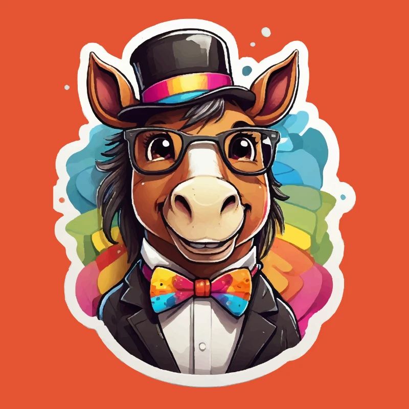 Rainbow Esel Gentleman
