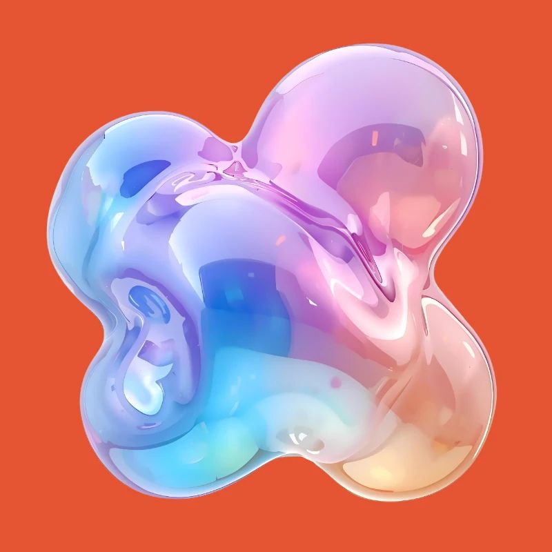 Glänzendes Pastell-Abstraktes Bubble-Design