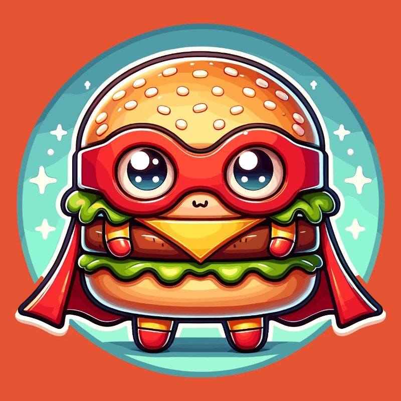 Hamburger Super-héros Burger Snack de restauration rapide