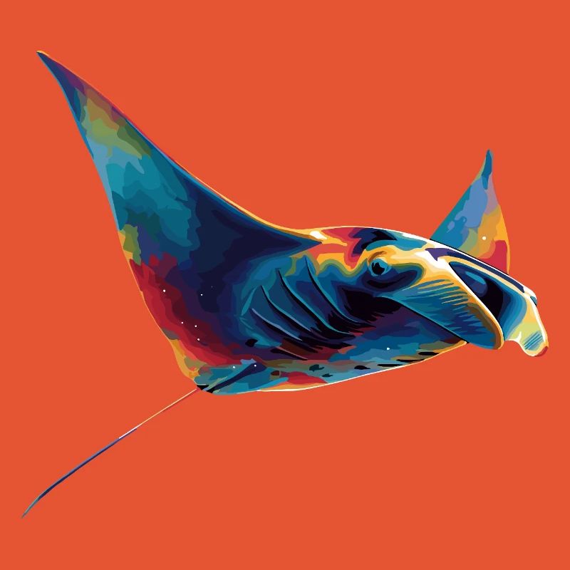 Manta Ray, Devil Ray, Stingray, Diver